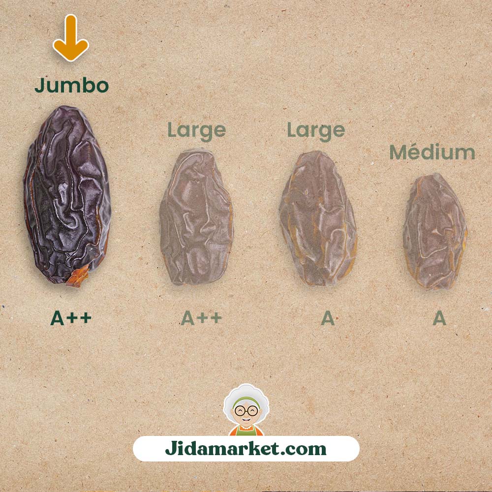 DATTES MEDJOOL PALESTINE JUMBO Dattes medjool de palestine