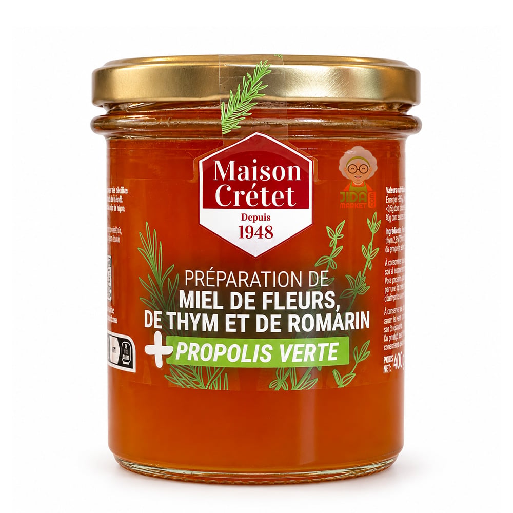 Miel de thym et romarin enrichi à la propolis verte