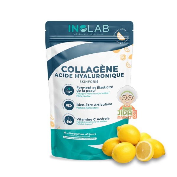 Collagène marin goût citron - Cure de 45 jours - Inolab