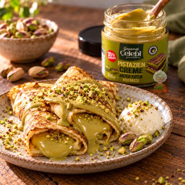 Crème de pistache 200g avec des crêpes