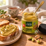 Crème de pistache 200g sur tartine de pain