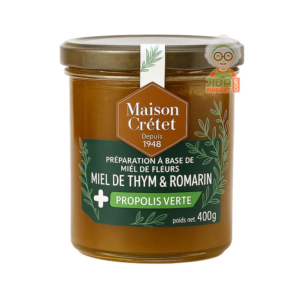 Miel de thym et romarin enrichi à la propolis verte