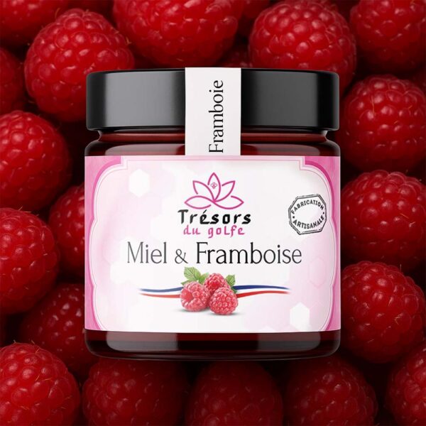 Miel à la framboise artisanal – pot en verre 250g