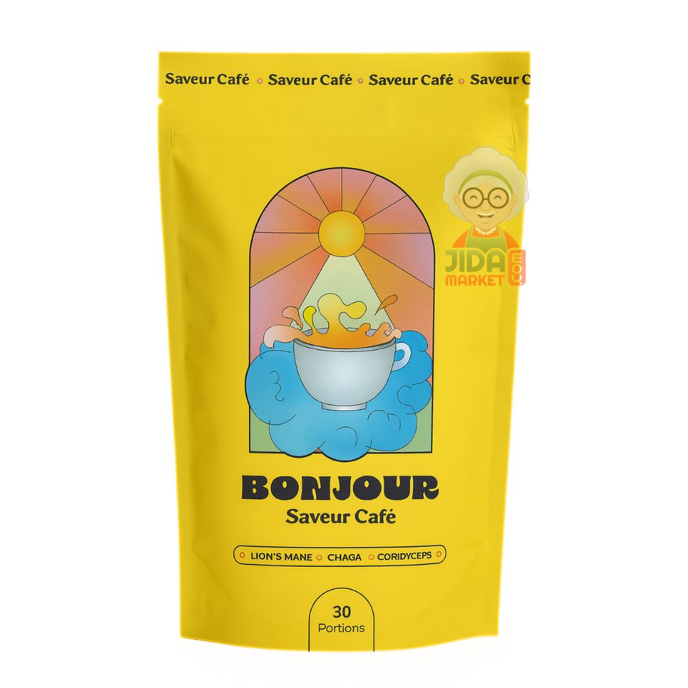 Bonjour café saveur café – Boisson adaptogène naturelle – 30 portions