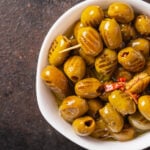 Olives grillées vertes et marinées – Recette algérienne – Sachet 400g