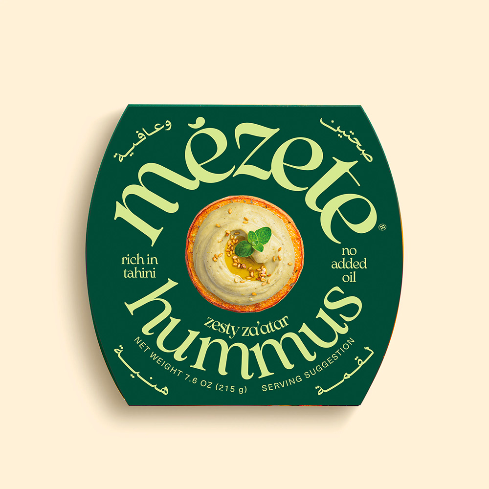Houmous et Zaatar (pois chiche, sésame tahini, zaatar) - 200g