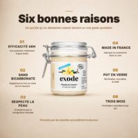 Déodorant peau sensible vanille BIO - Sans bicarbonate | Exode naturel