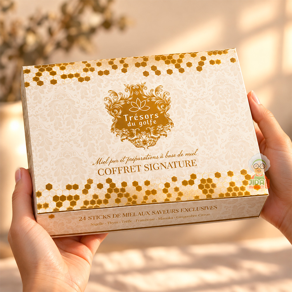 COFFRET SIGNATURE MIELS 6 Coffret miels contenant du miel de nigelle, miel de manuka, miel de thym... - 24 sticks de 10g