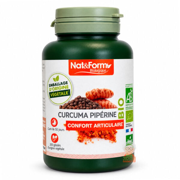 Curcuma pipérine bio - 200 gélules